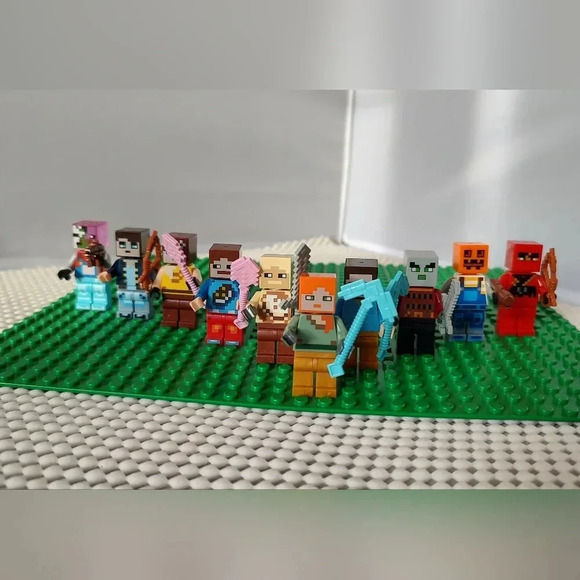 Custom Minecraft Minifigures Set of 10 - Picture 1 of 6
